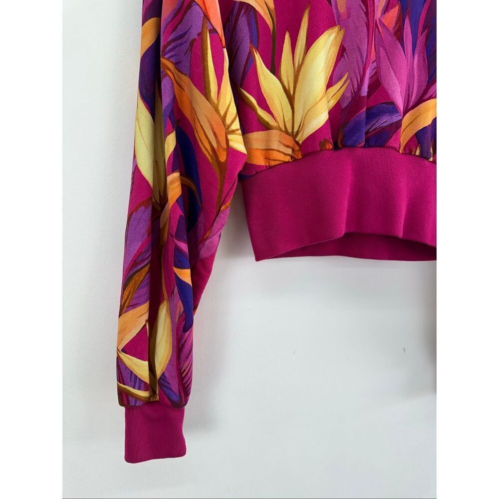 Adidas Farm Rio Women’s Birds of Paradise Bright Magenta Bold Pink Multi Cropped - Picture 8 of 10
